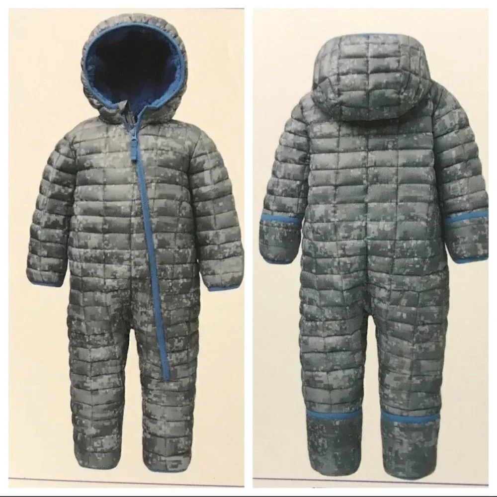 Snozu Infant One Piece Snowsuit Blue and Gray 18 Months
